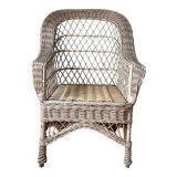 "Abuela" high back wicker armchair