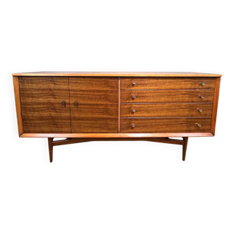 Buffet rétro vintage en teck du milieu du siècle par Lebus 1960