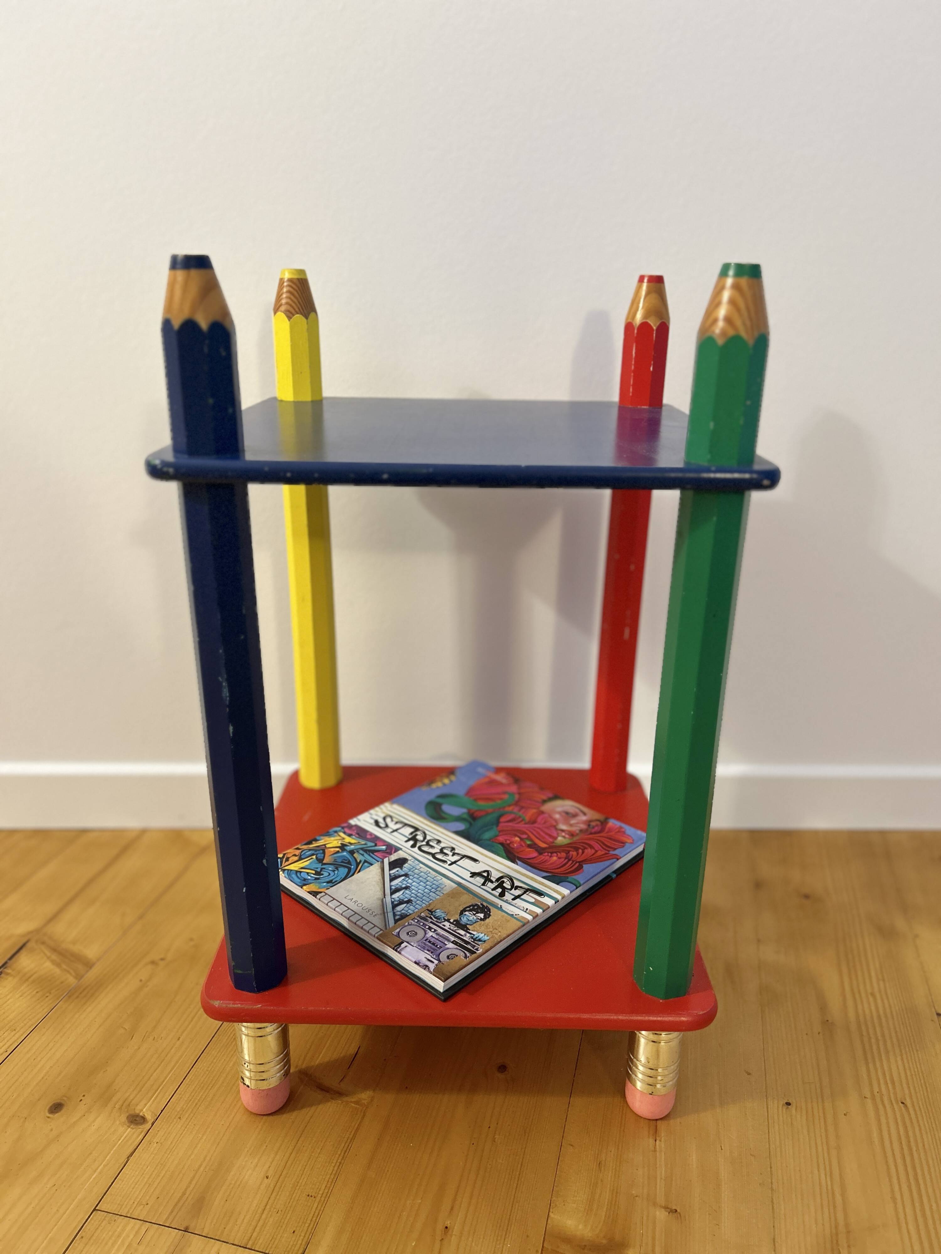 Table de chevet crayons Pierre Sala - 1983