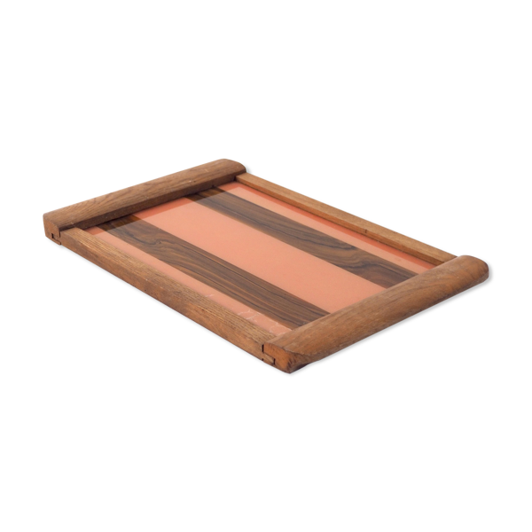 Plateau bois et verre