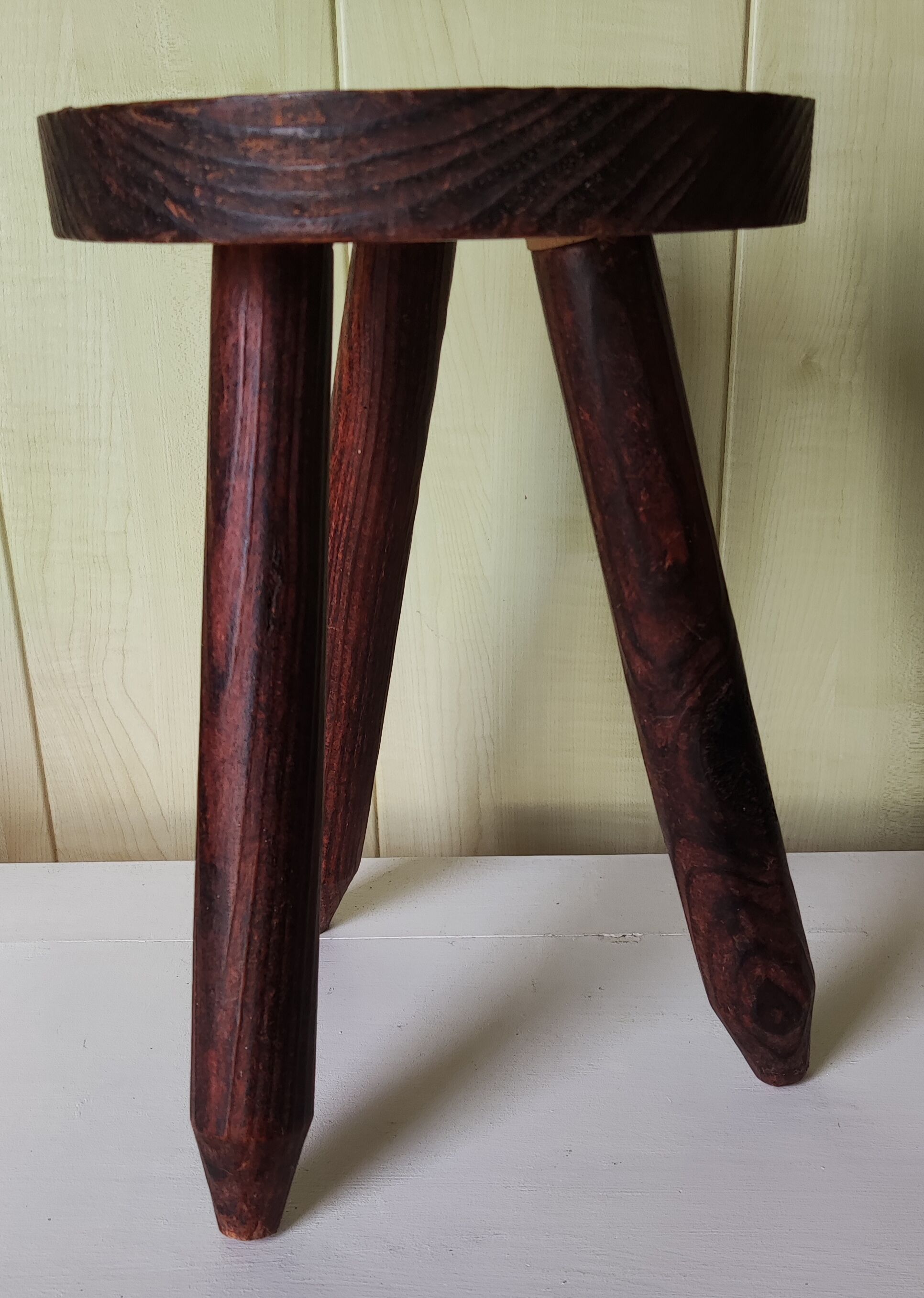 Rustic wooden stool