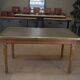 Oak and brass dining table Banque de France 1900