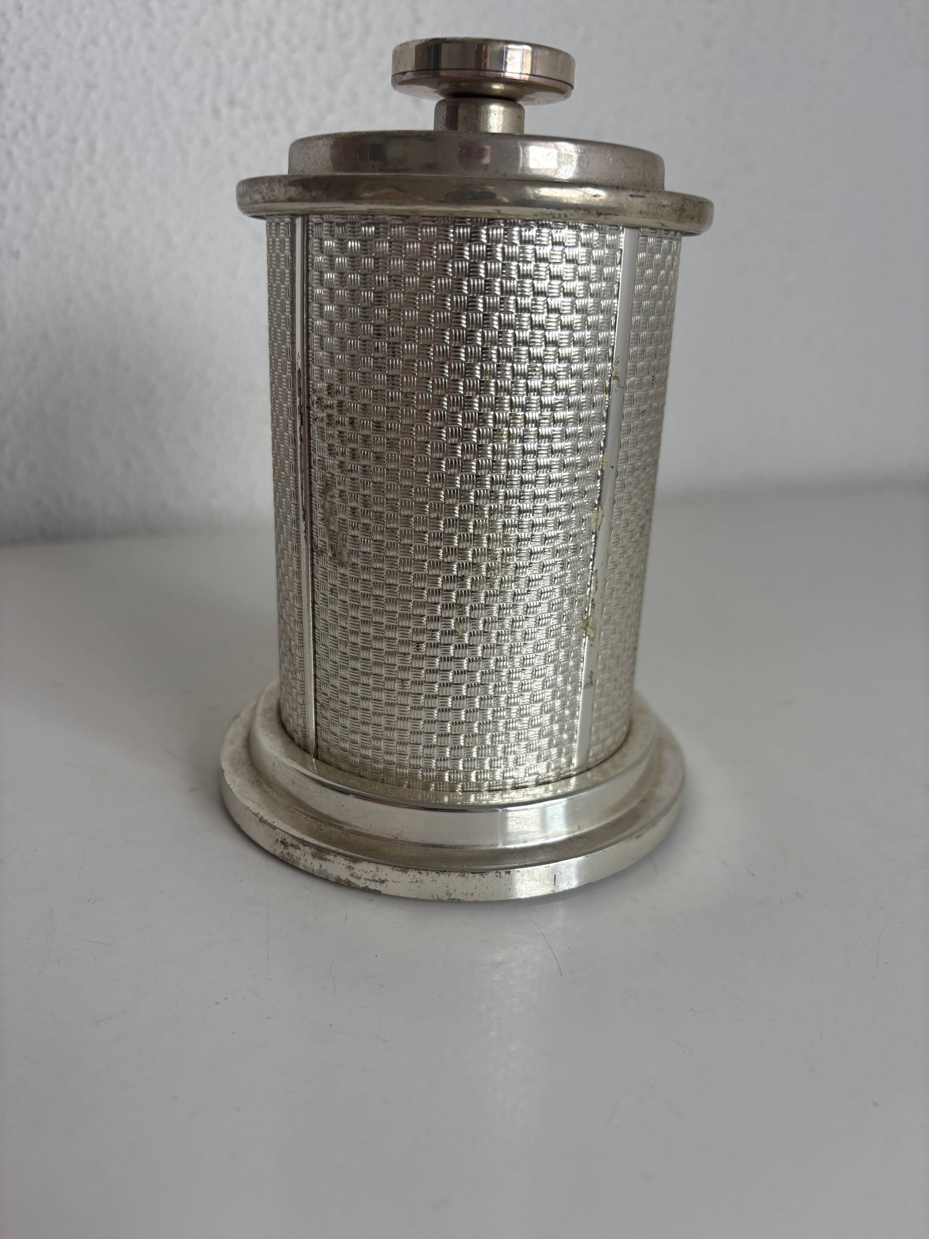 Vintage 1960 cigarette case silver and gold dispenser box - 15 x 10