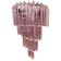 Pink triedro murano glass twister wall sconce