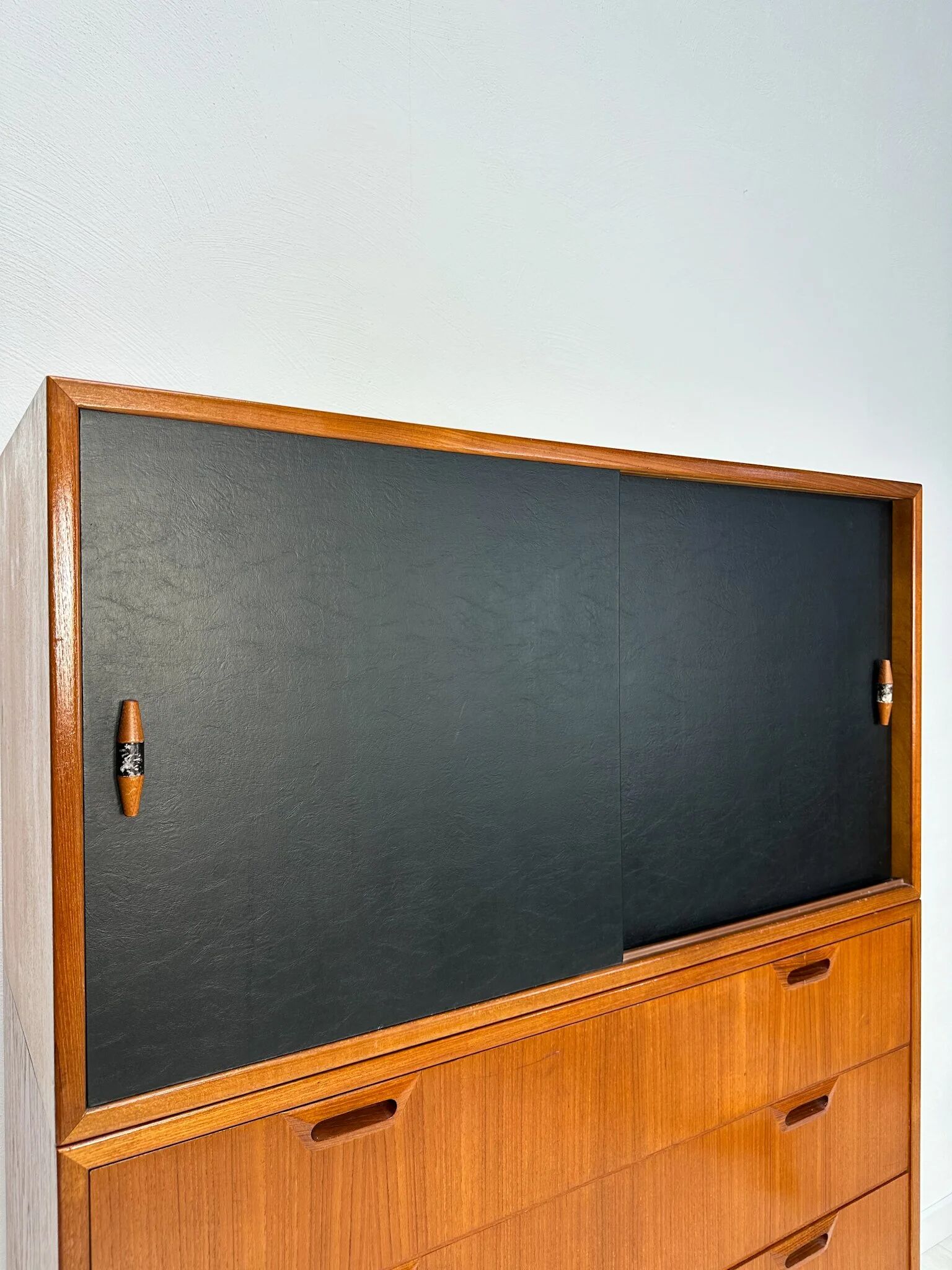 1960s Vintage Mid-Century Danish Three-Piece Teak Cabinet