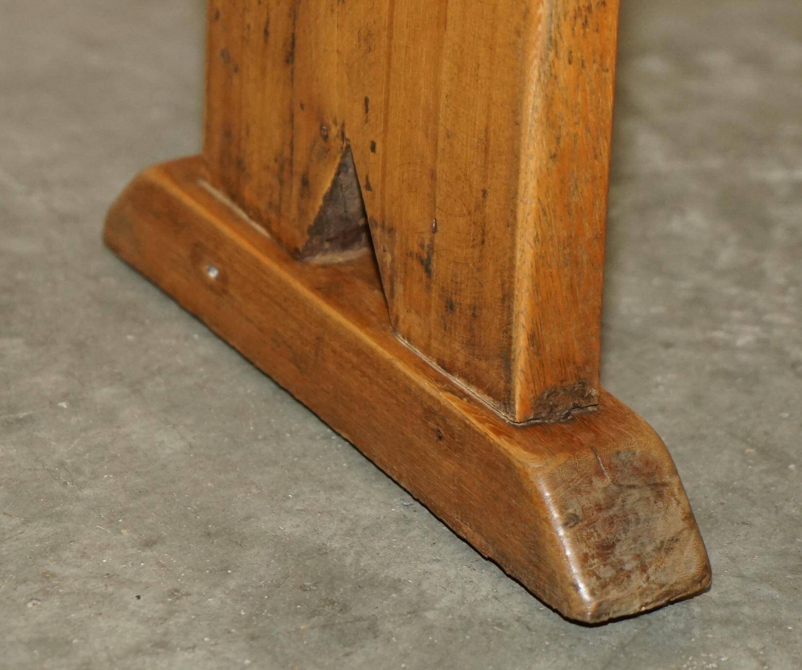 Paire de bancs victorienne en chêne