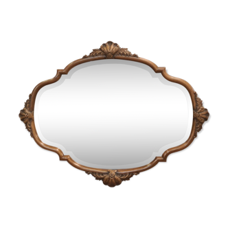 Miroir style Louis XV en noyer