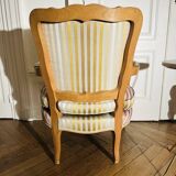 Pair of Roche Bobois cabriolet armchairs with "Queen's back"