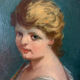 Portrait of a young woman with a flute, signed Louis Dubois (1830-1880)
