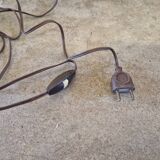 Oak floor lamp - In the style of Charles Dudouyt - Brutalist design