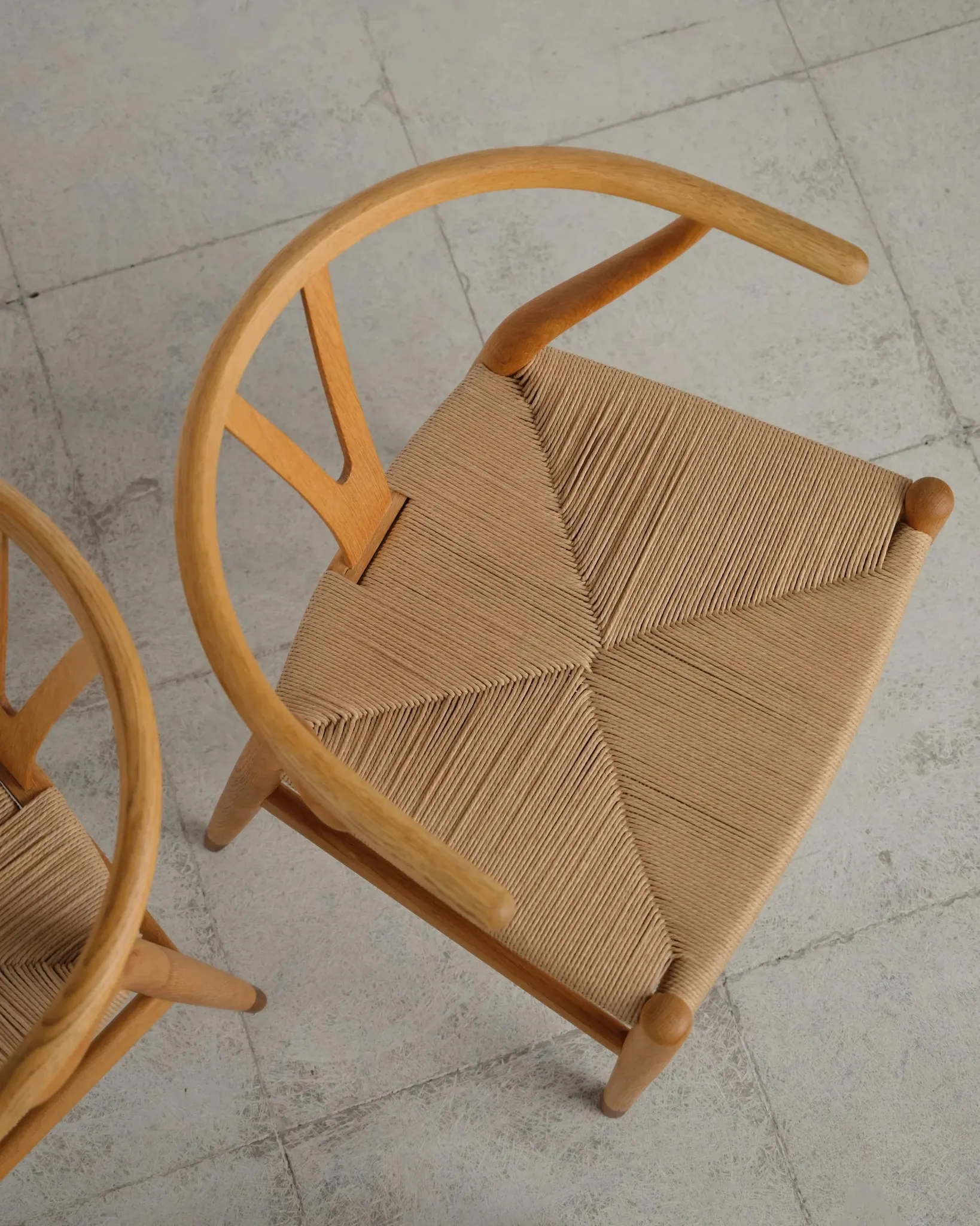 Pair of CH24 Wishbone chairs by Hans J. Wegner, Denmark, 1970s
