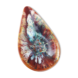 Vide poche en grès flammé du Morvan marron L 22,5 cm
