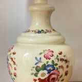 Vintage Ceramic Lamp with Wooden Base