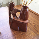 Ceramic pitcher vase polymorphic woman art deco