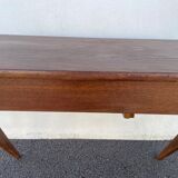 Modernist wooden desk with compass feet 1950