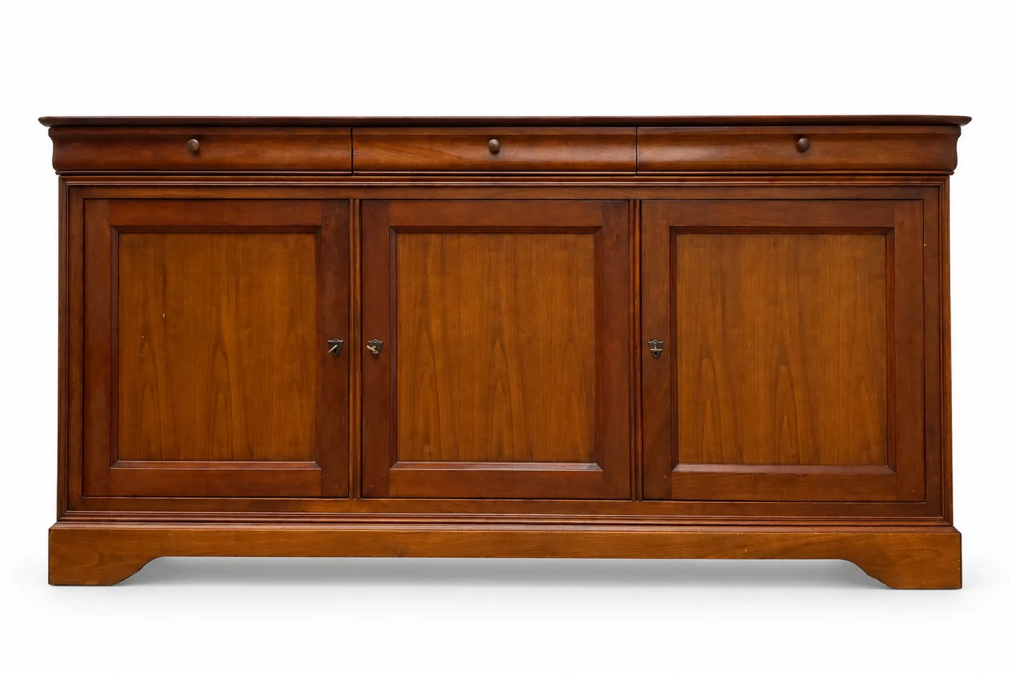 French buffet sideboard in solid fruitwood in Louis-Philippe style.