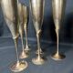 Vintage 6 silver-plated champagne flutes, 20th century