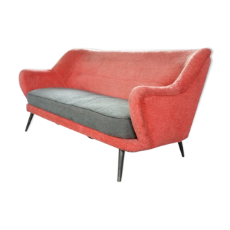 50s/60s gray red sofa