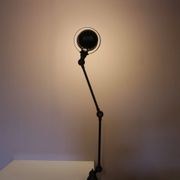 1950s Table clamp lamp in black metal, recent edition model SI332/ Jieldé,