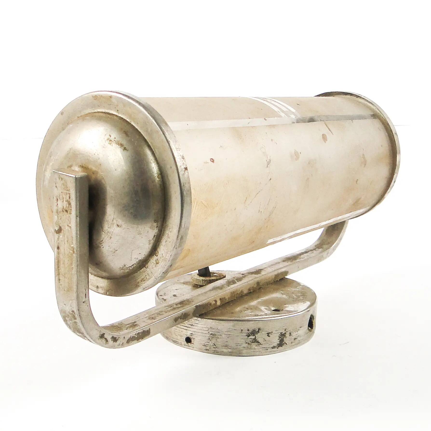 Art Deco wall lamp, chromed brass, Czechoslovakia, 1950s