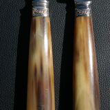 Carving Set + Salad Server Horn and Stainless Steel