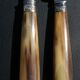Carving Set + Salad Server Horn and Stainless Steel
