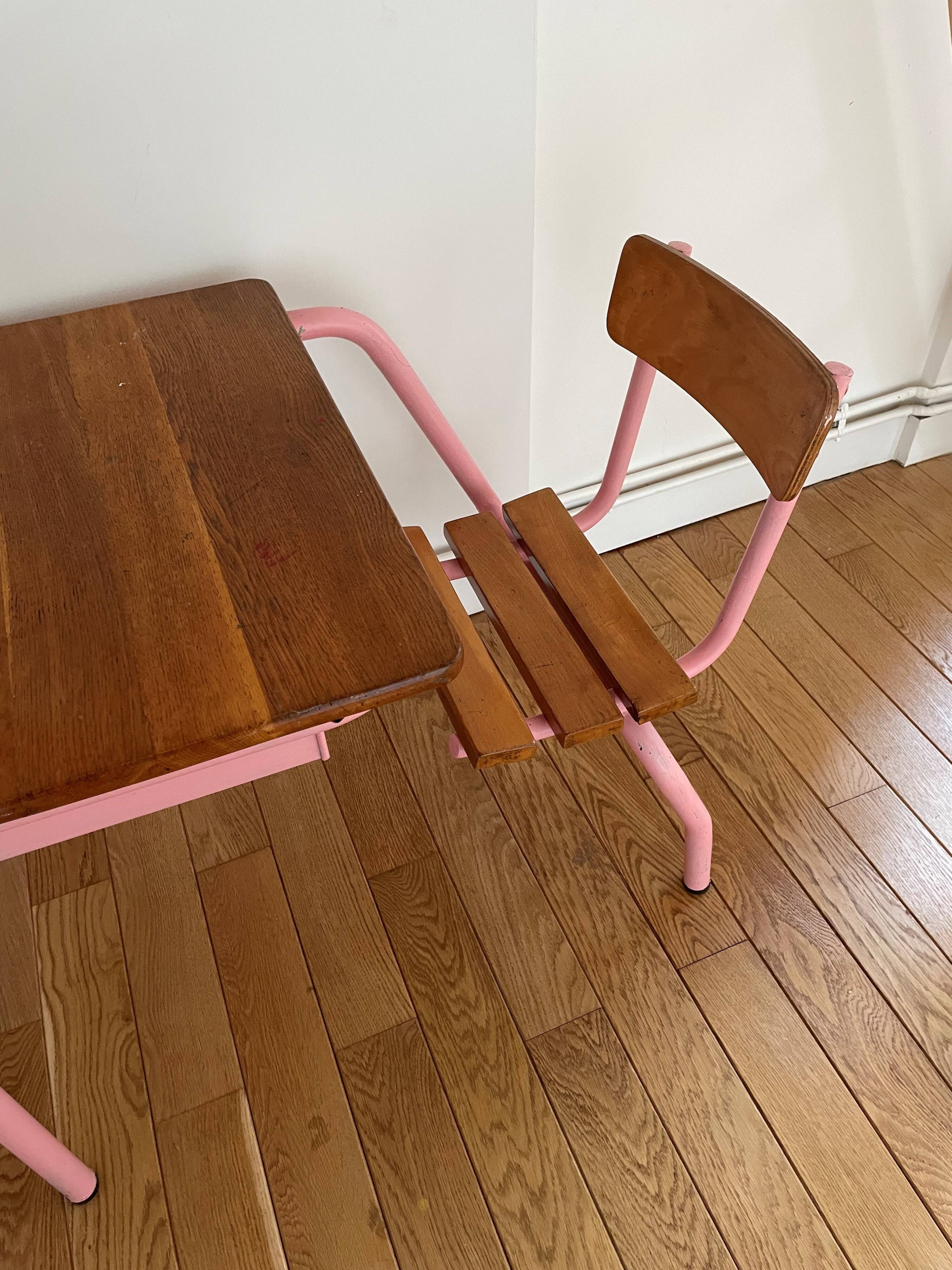 Wooden school desk