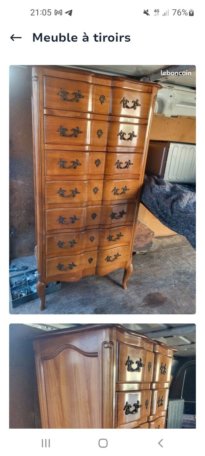 Semainier en arbalète 7 tiroirs