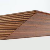 Mid-century teak mirror with shelve by De Coene, Belgium ca. 1960