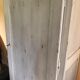 Wardrobe a door in white wood painted gray
