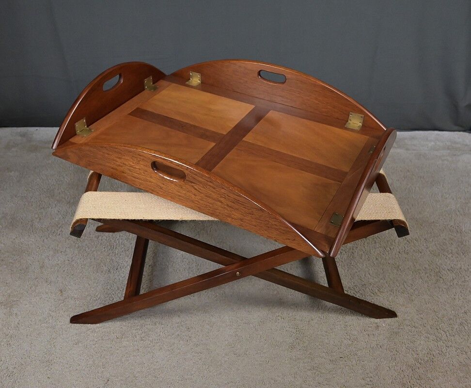 Table de majordome pliante en acajou – 1940