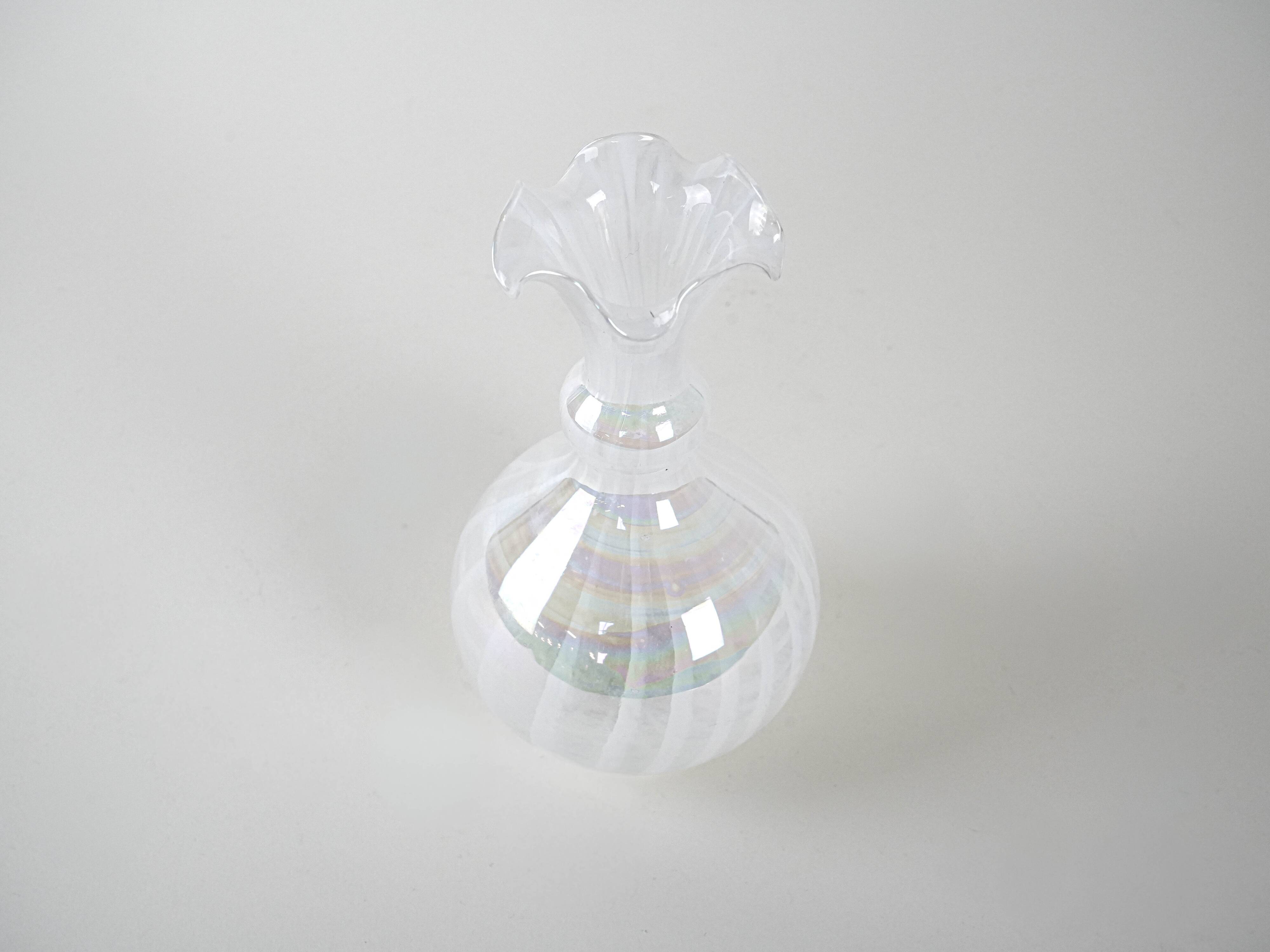 Glass vase, Italian design, 1960s, made in Italy