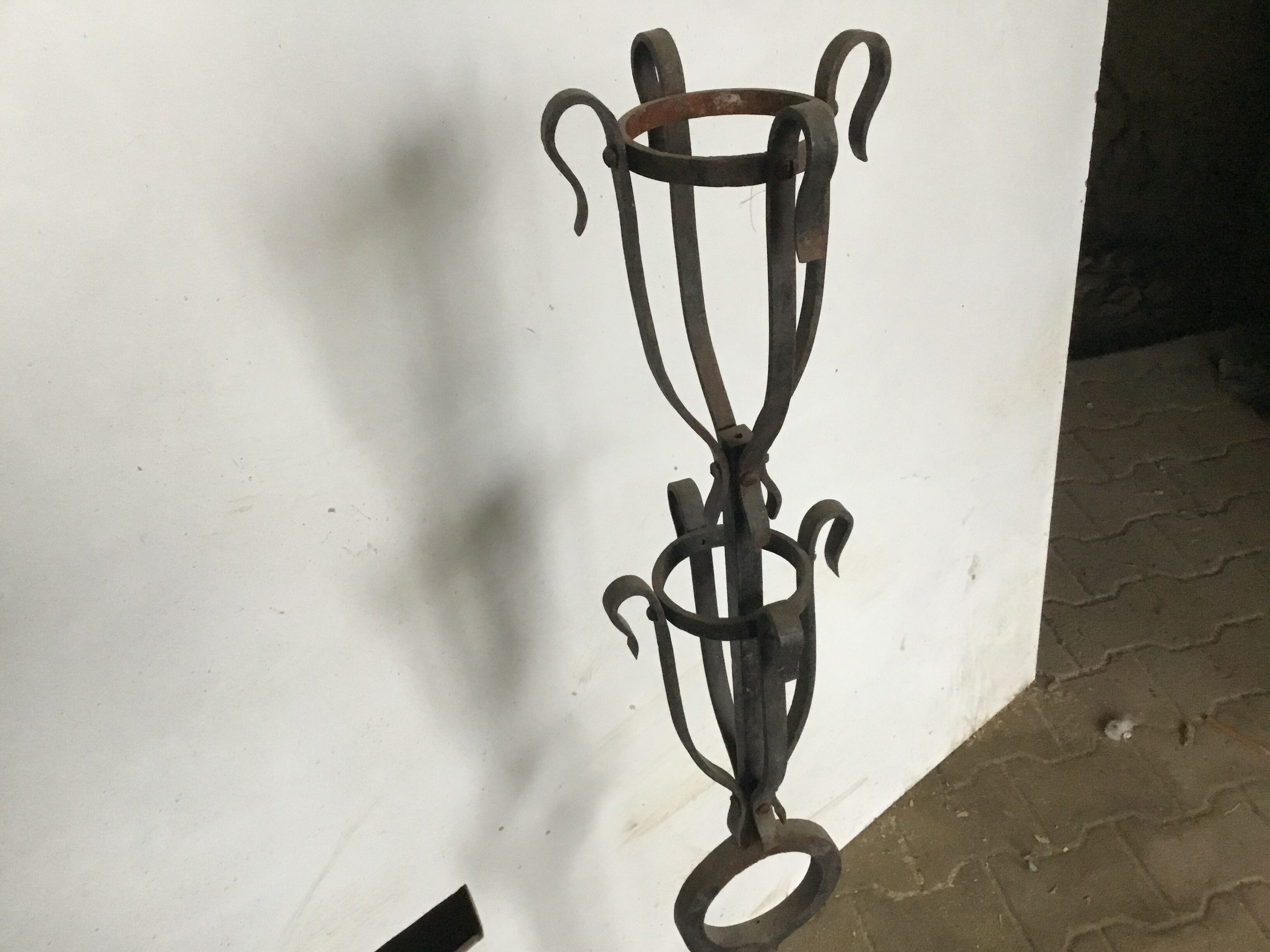 Old wrought iron flare doors