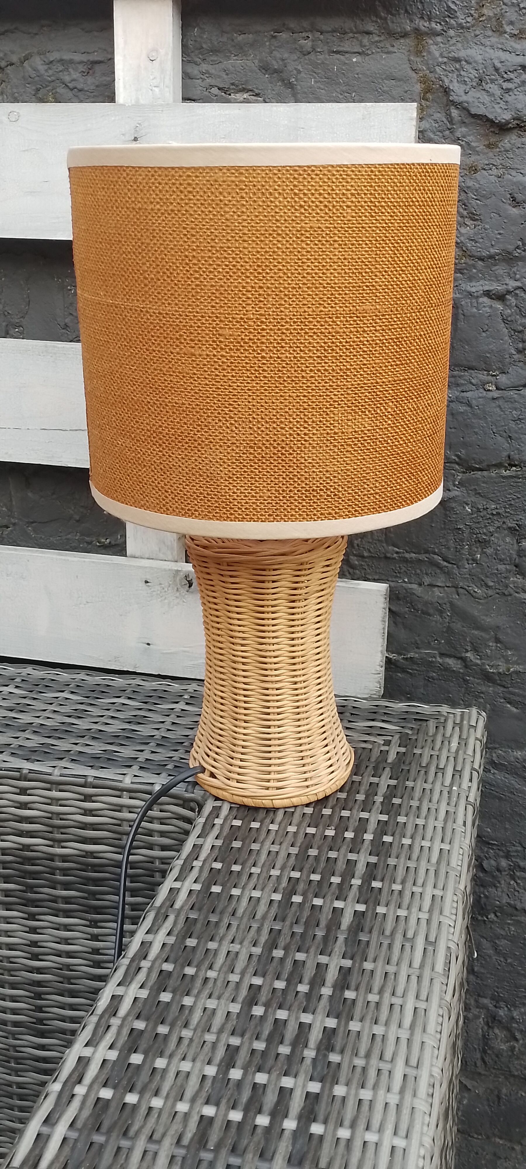 Vintage rattan lamp