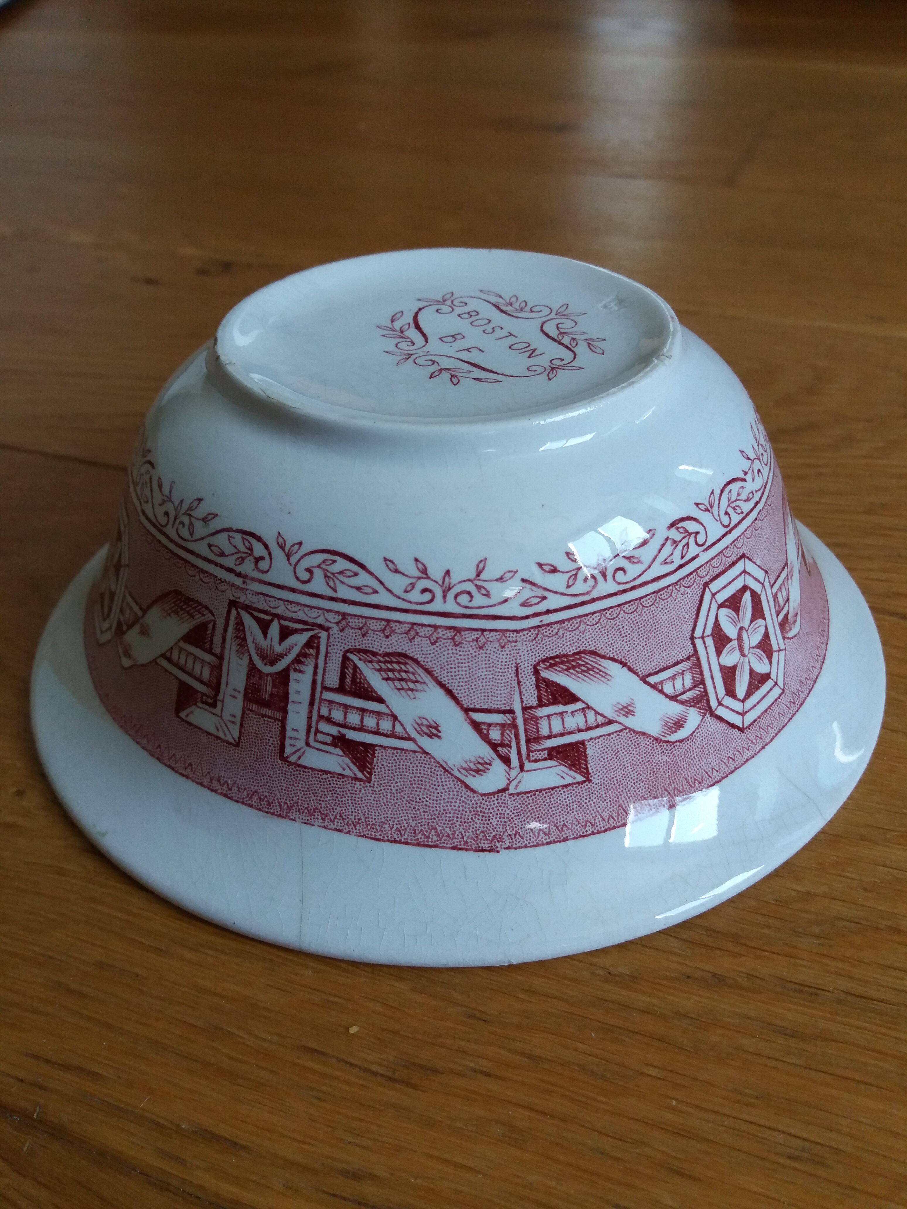 Bol coupelle Boch Frères Boston 1900