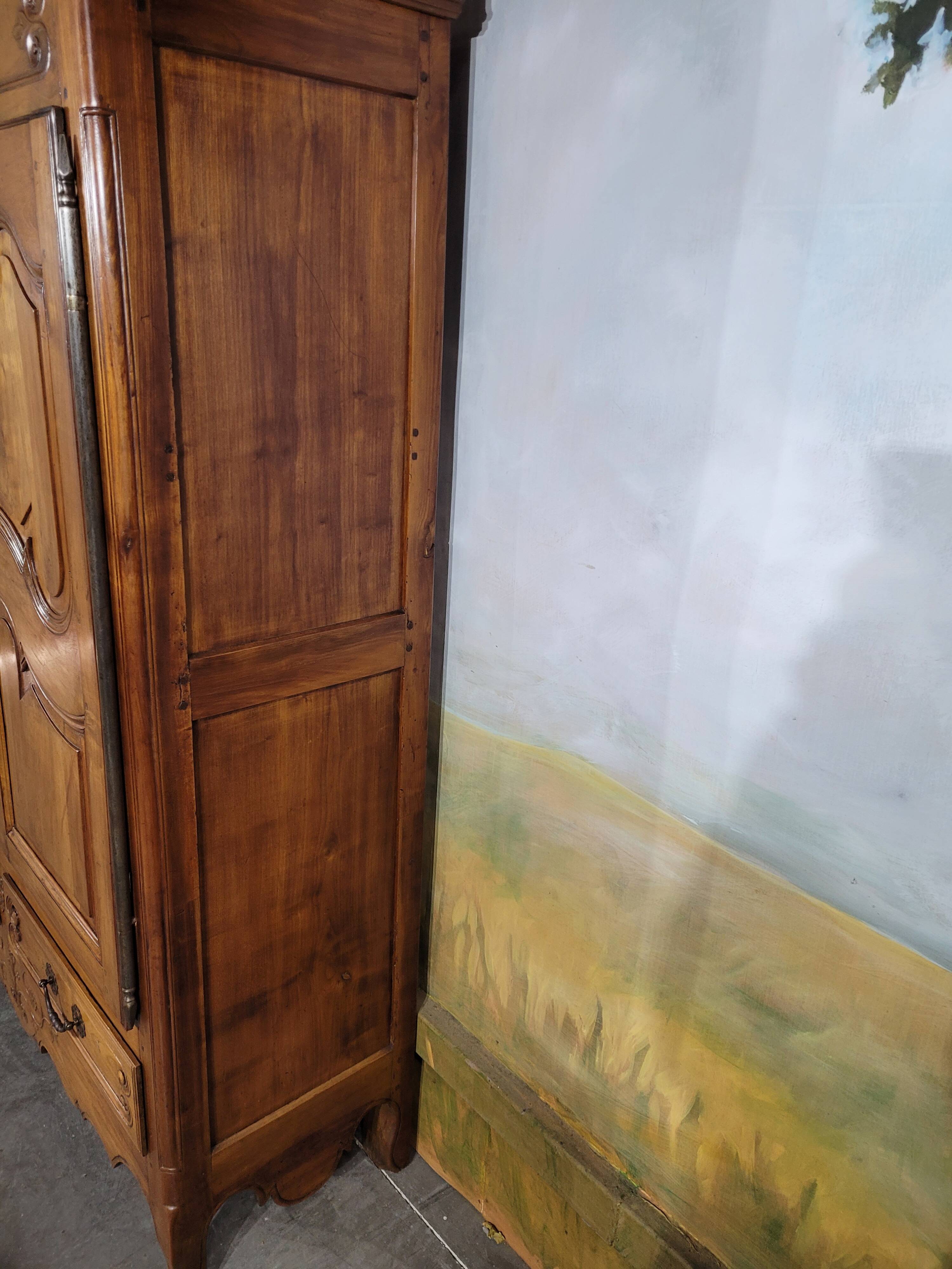 Small Louis XV cherry wood low cabinet