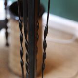 Very large brutalist wrought iron floor lamp, circa 1950