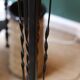 Very large brutalist wrought iron floor lamp, circa 1950