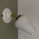 Vintage tulip wall light in white opaline
