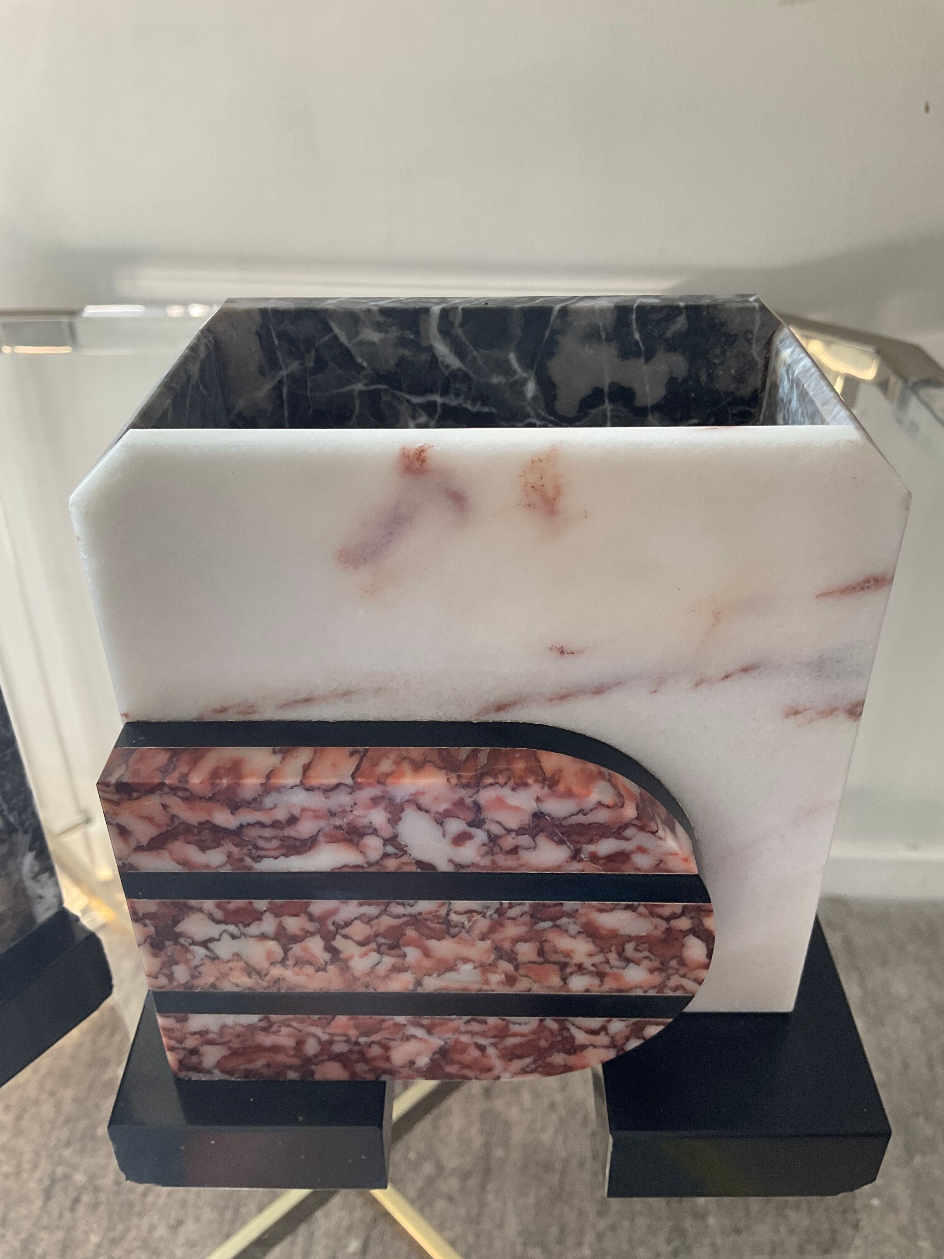 Pair of Art Deco marble bookends