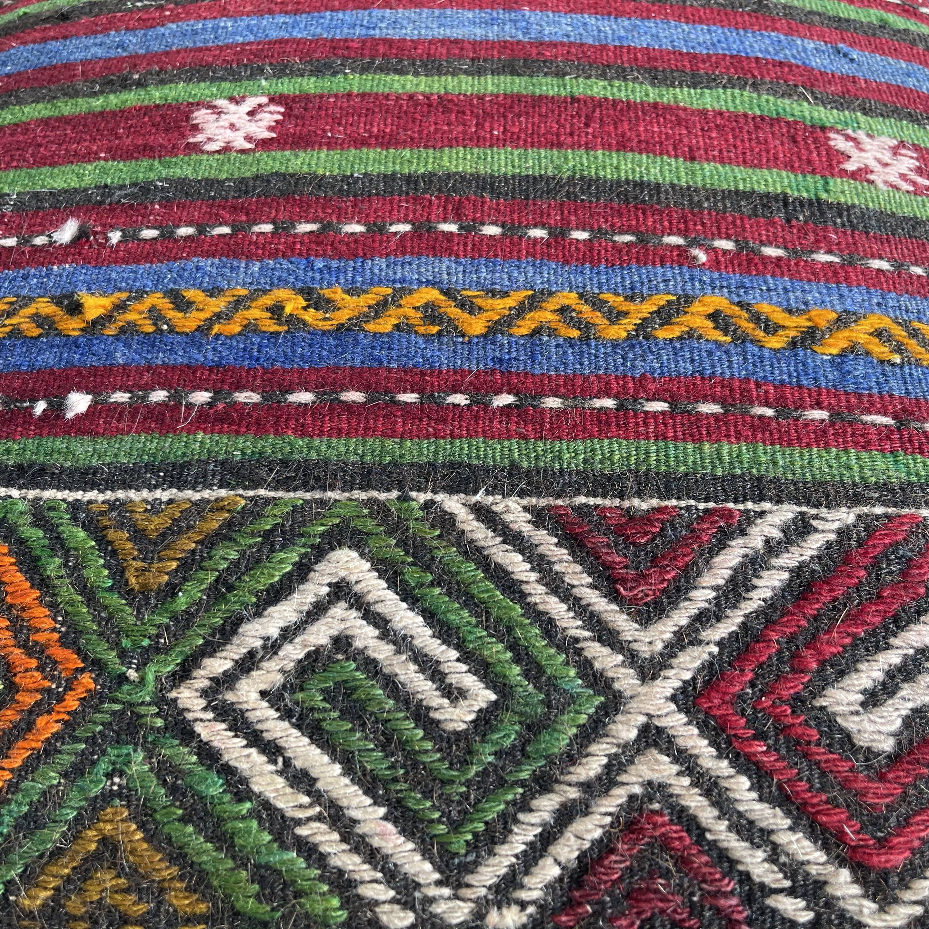 Vintage turkish kilim cushion cover , 60 x 60 cm