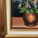 Still life with thistles, oil on canvas signed P. Beaudroit, 1992