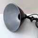 Vintage wall lamp gdr, architect lamp, work lamp metal black, industrial design