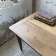 Table de ferme noyer pieds fuseaux 1950