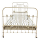 Vintage French cast iron bed: headboard and footboard frame