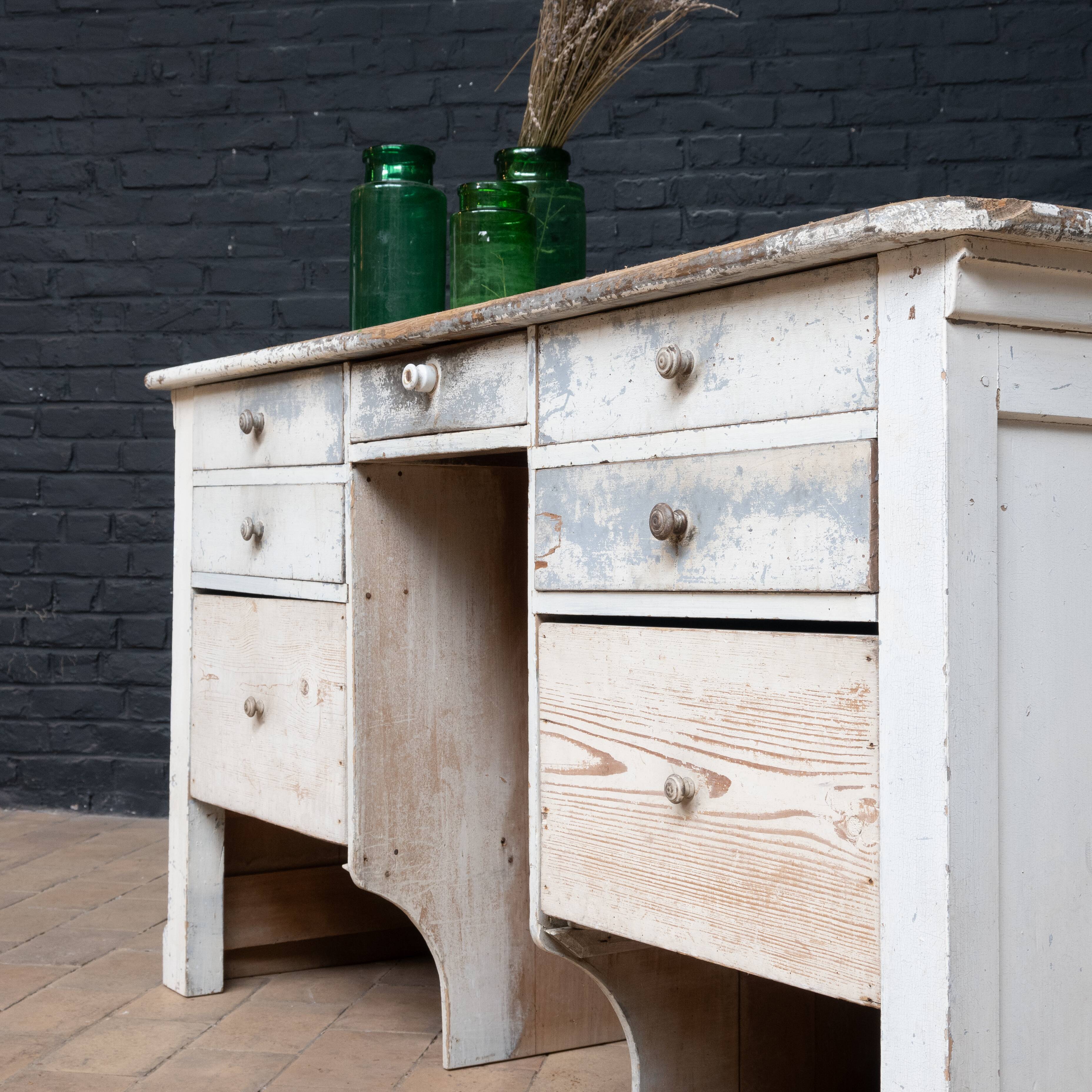 Former wooden grocery counter, 1930