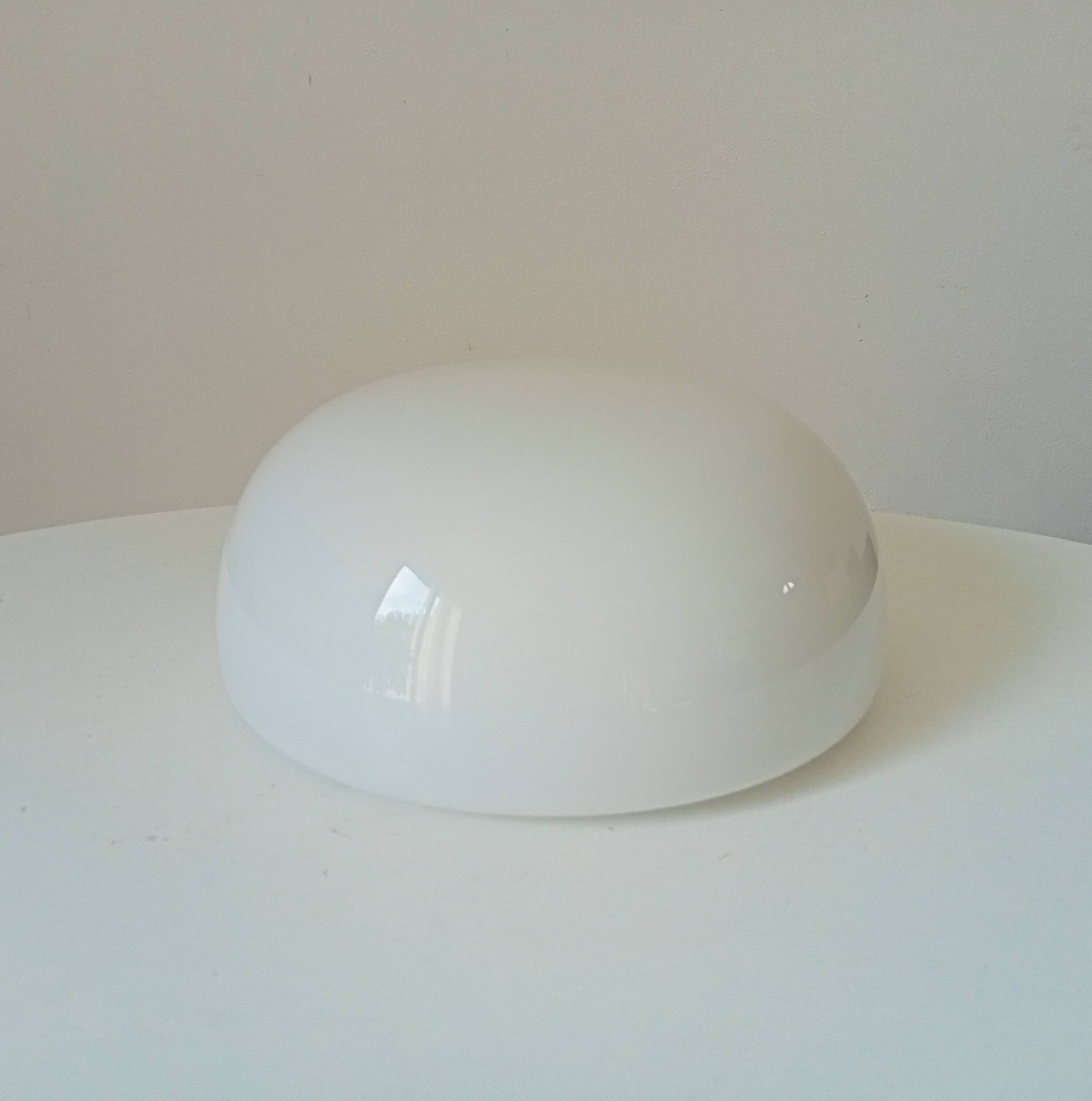 Vintage opaline dome ceiling light from the 60s