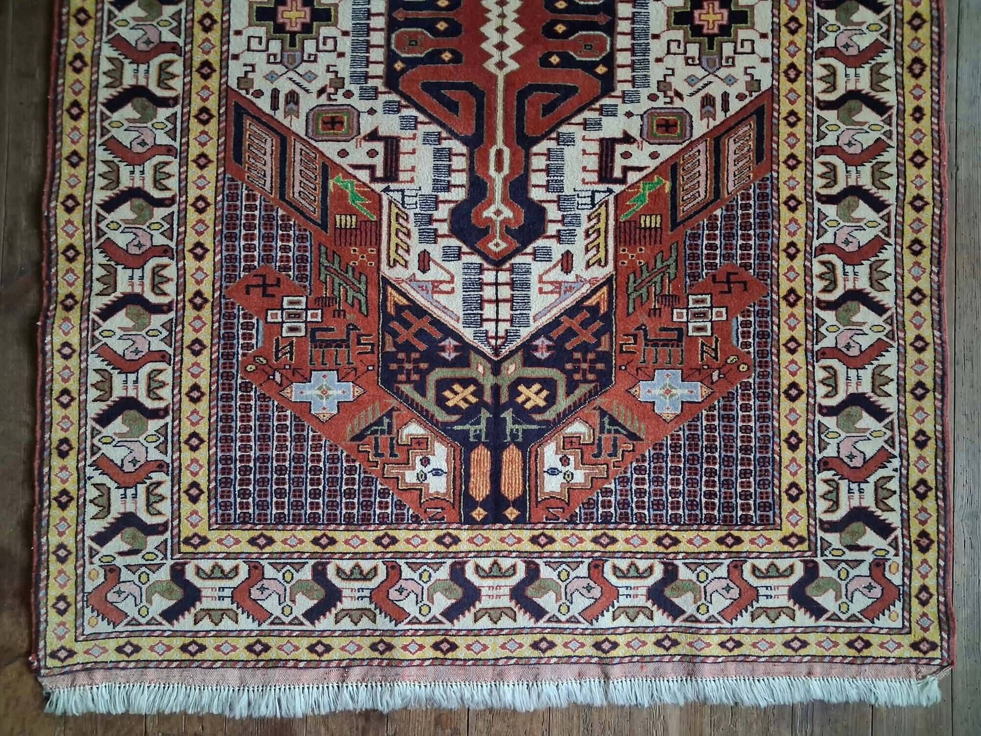 Handmade Persian Gutchan rug 192x128cm
