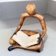 Carving Wooden Sculptures Book End, Decorative Figurine of Book Holder