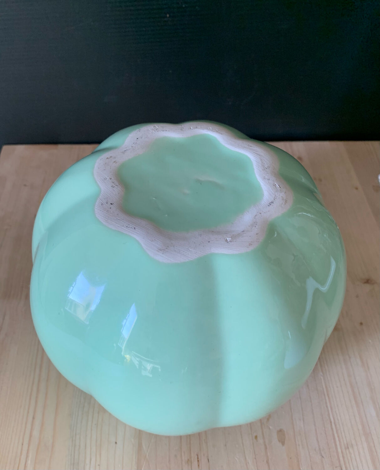 Green ball vase